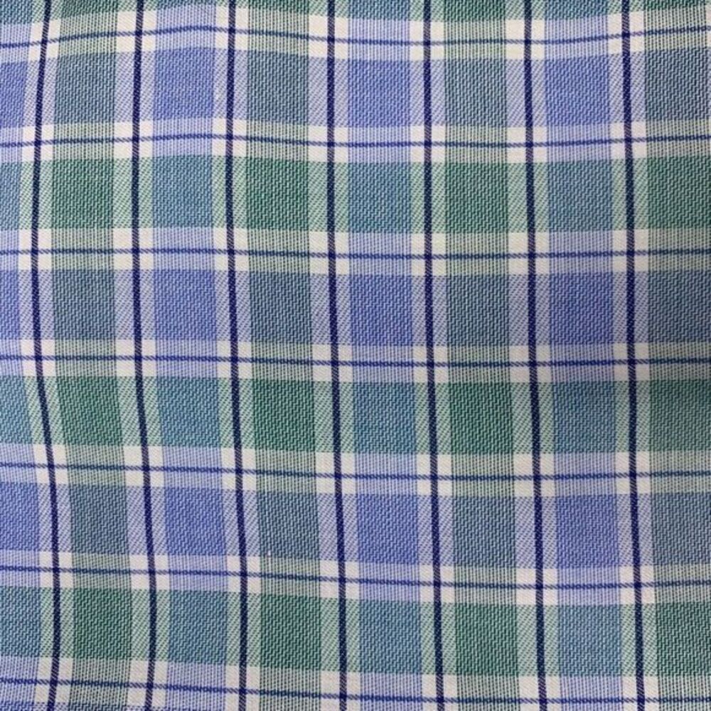 Tommy Hilfiger Men's light blue/green/white plaid Size Large‎ Shirt - Picture 8 of 8